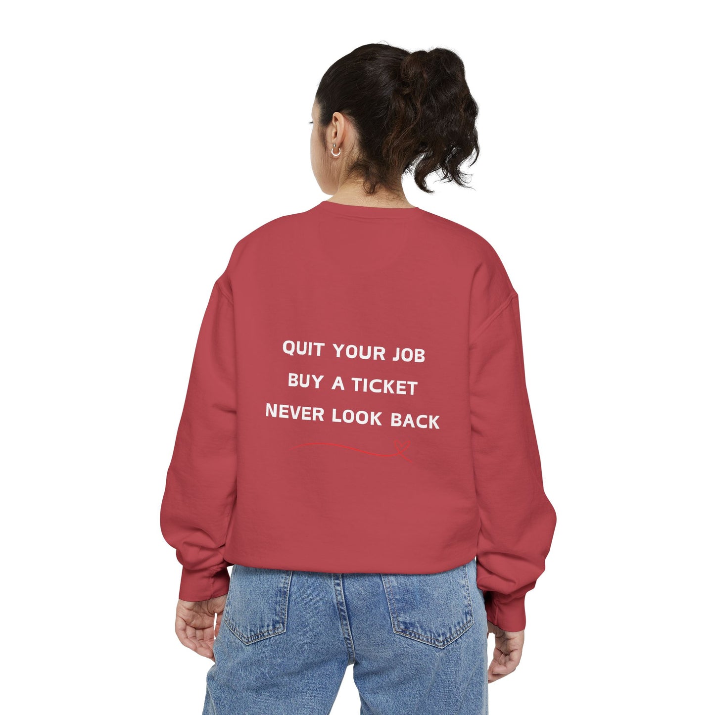 Never Look Back Crew Neck Sweatshirt