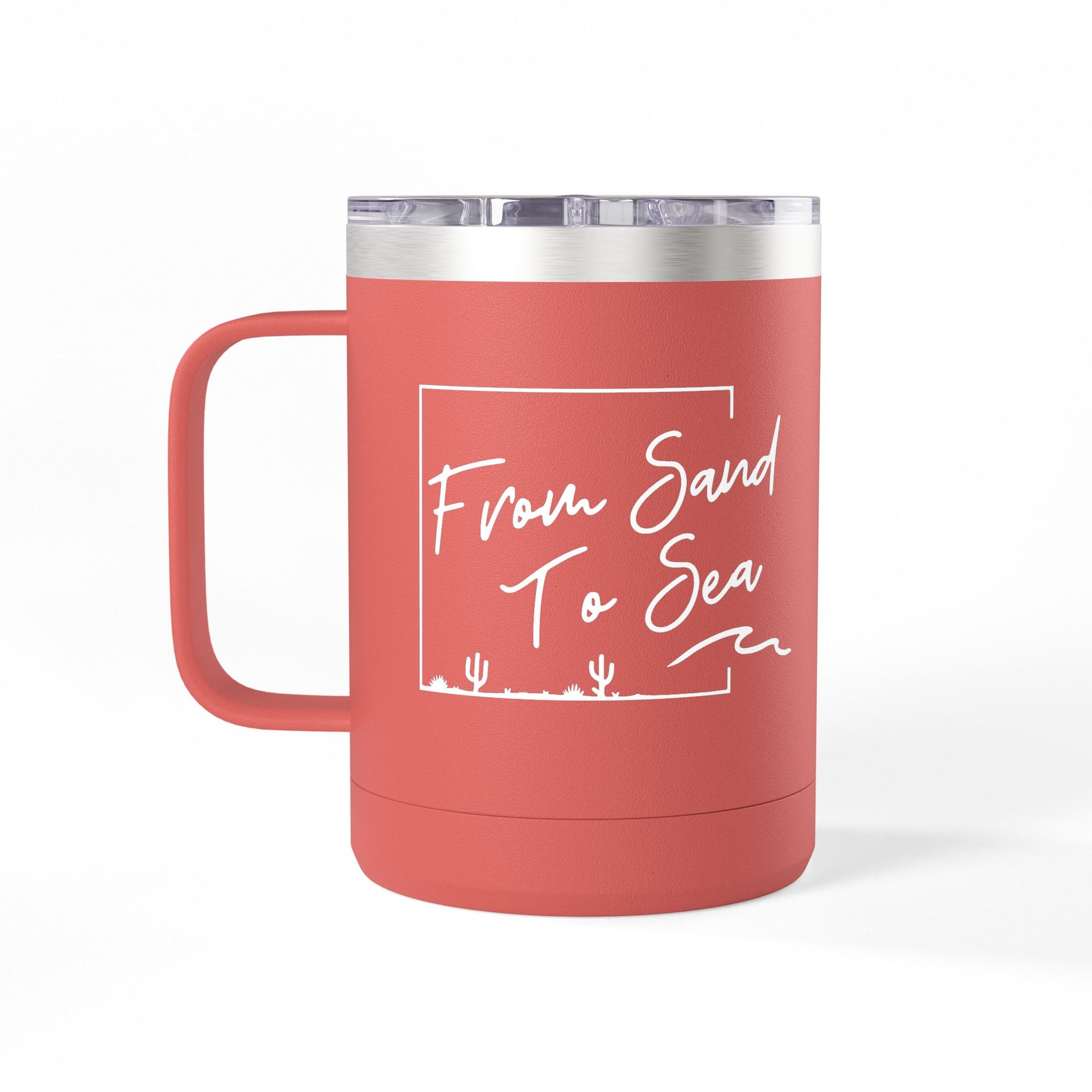 Camp Coffee Mug Tumbler - 15oz  From Sand To Sea