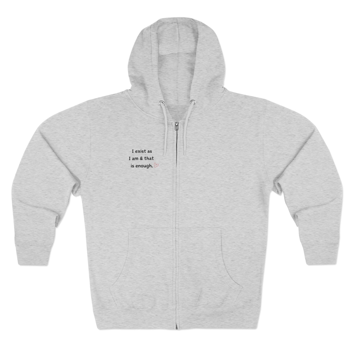 I Exist As I Am Zip Up Sweater