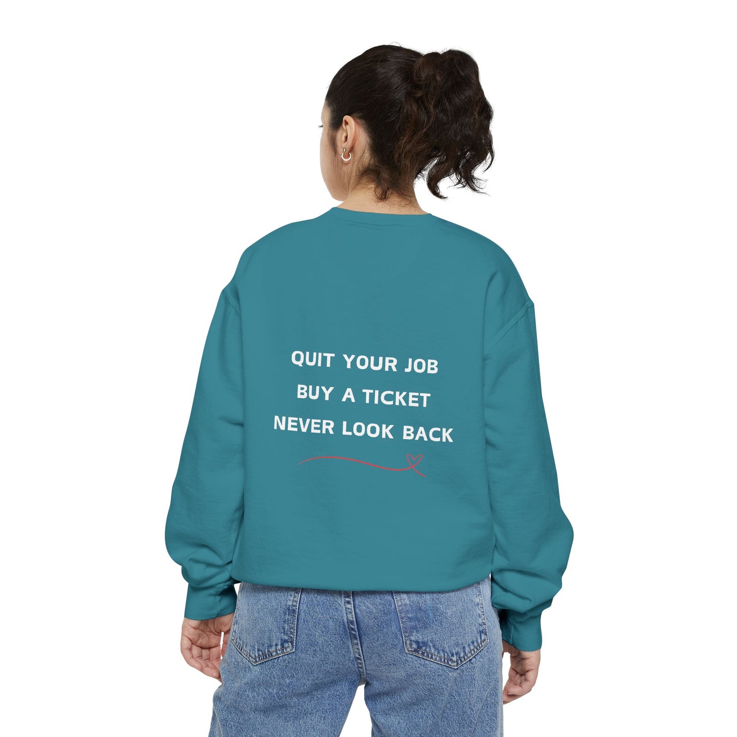 Never Look Back Crew Neck Sweatshirt