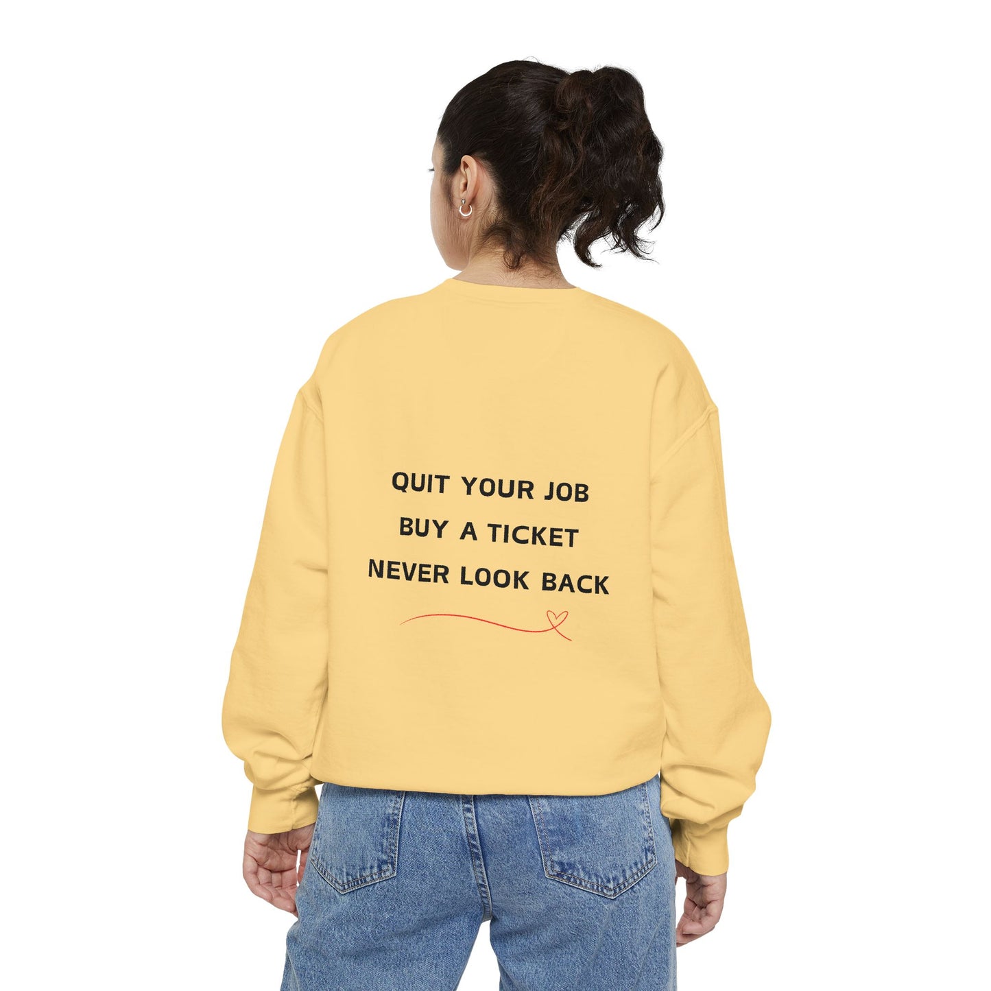 Never Look Back Crew Neck Sweatshirt