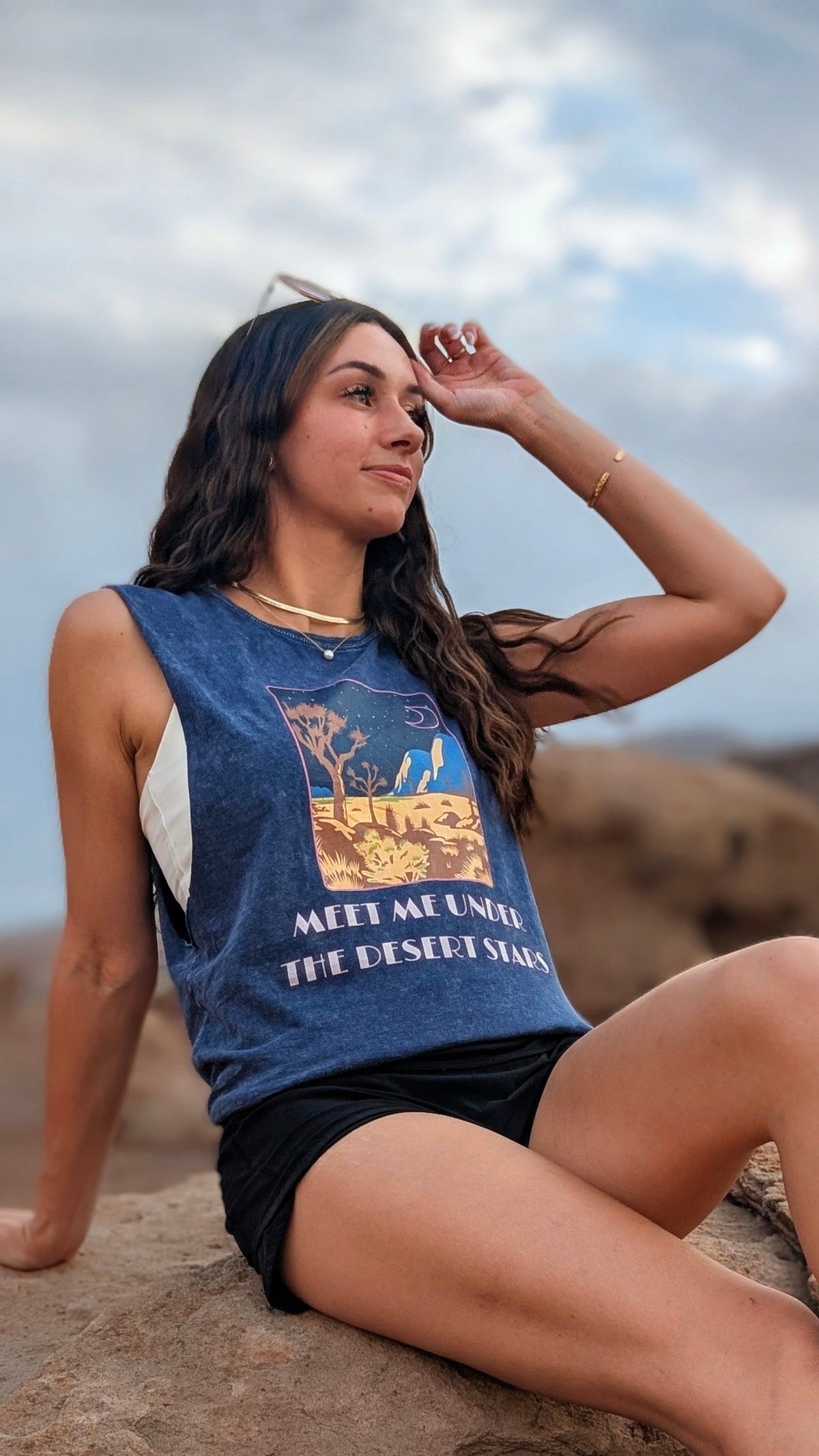Desert Stars Stonewash Tank Top
