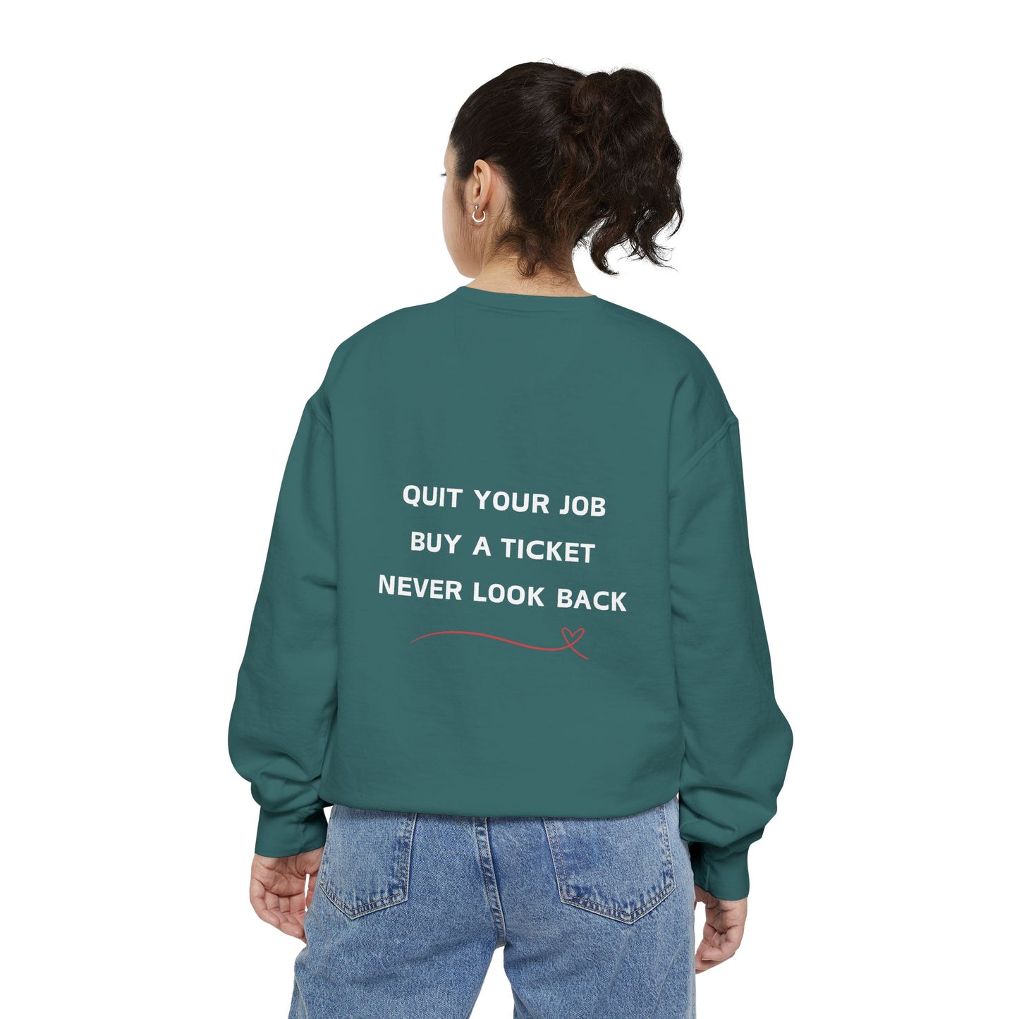 Never Look Back Crew Neck Sweatshirt