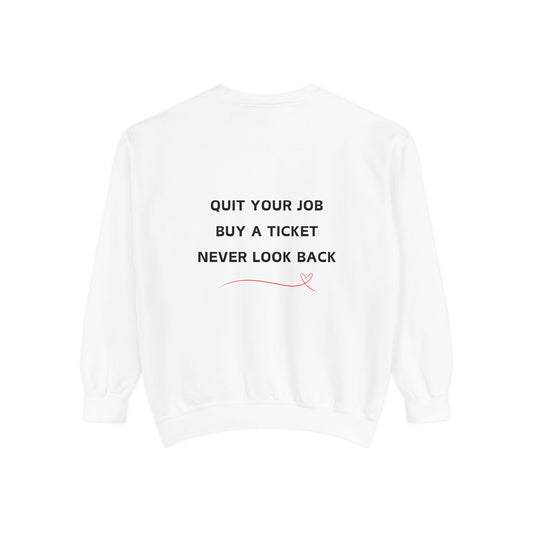 Never Look Back Crew Neck Sweatshirt
