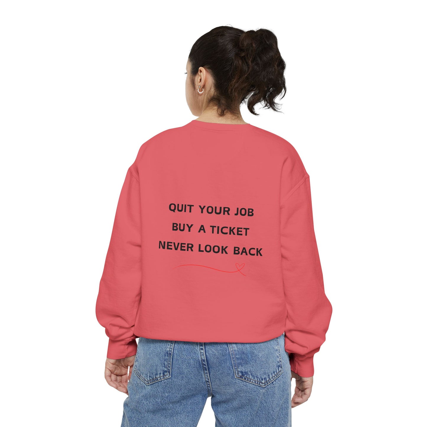 Never Look Back Crew Neck Sweatshirt